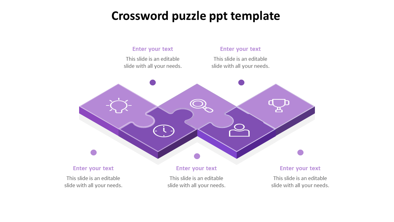 crossword puzzle ppt template-purple